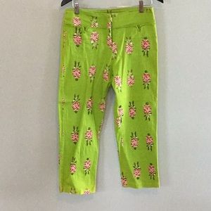 Tropic Sequin Embellished Pineapple Stretch Jeans